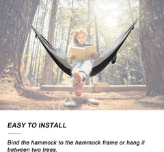 Single Double Hammock, Hammocks High Strength Nylon Hammock Outdoor Portable Hamaca for Camping for Travel for Home for Camping for Hiking