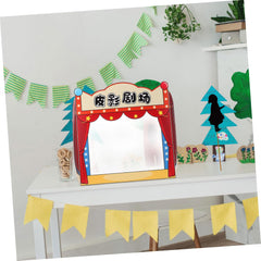 Yardwe Family Puppet Show Stage Props Shadow Puppets Theater for Boys and Girls