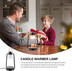 Candle Warmer Lamp with Brightness and Timer Retro Design for Jar Candles for Living Room Bedroom and Office Decor Compatible with Us Plug
