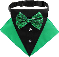 Day Dog Bandanas Collar with Bows Tie Collar Dog Triangle Bib Dog Scarves Neckerchief for Pet