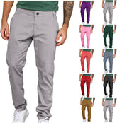Muscularfit Mens Casual Dress Cotton Linen Pants Loose Fit Straight Legs Fashion Buckle Zipper Business Straight Sweatpants