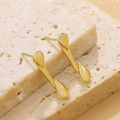 Ear Jacket Earrings for Women Hollow Heart Stud Earrings Silver Front Back Earrings Jewelry for Women