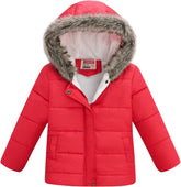 Kids Fleece Winter Jacket Oversized Classic Sleeves Solid Parkas Zip Up Casual Loose Boy and Girl Clothes 5-10 Years