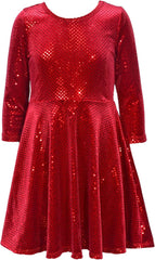 Bonnie Jean Girls' Velour Dress