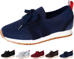 Women's Breathable Flying Woven Sneakers Orthopedic Slip on Go Walking Shoes Comfortable Non Slip Tennis Work Gym Running Memory Foam Arch Shoes