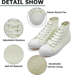 High Top Sneakers for Women Men Classic PU Leather Tennis Shoes Lace Up Fashion Breathable Walking Shoes High Tops