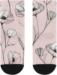 11.8 Inch Ankle Socks With Ink Painting Socks for Women Men Low Cut Thin Sock Soft Moisture-Wicking Sock for Running Sports