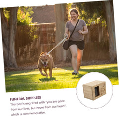 Alasum Decorative Urns Decorative Urns Doggie Pet Memorial Keepsake Urns Wooden Pet Cremation Urn Pet Cinerary Casket for Pet Cats Dogs Funeral Decorative Urns Doggie Doggie
