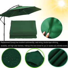 9ft Patio Umbrella Replacement Canopy, Replacement Cloth for Garden Umbrella 2.7m 3.0m Market Umbrella Top Replacement cover Outdoor Table Umbrella Canopy for 8 Ribs Umbrella Replacement Fabric
