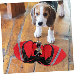 SUPVOX Pet Dog Backpack for Travel and Hiking Breathable Outdoor Rucksack Leash Hook and Safety Band Portable Xs Dog Saddlebag Red