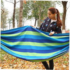BESPORTBLE Travel Essential Outdoor Hammock Canvas Swing Seat Stripes Compact for Camping Leisure
