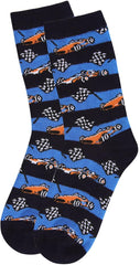MeMoi Boys' Race Car Rayon from Rayon Crew Socks