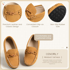 CENCIRILY Toddler Boys Girls Loafers Soft Slip On Little Kid Oxford Dress Flats Casual Boat Shoes School Uniform Moccasin Walking Shoes