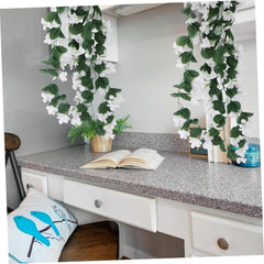 BESTYASH Artificial Violet Hanging Flowers Petal Vines for Wedding Home and Office Decor Romantic Faux Plants for Indoor Use and Craft Projects