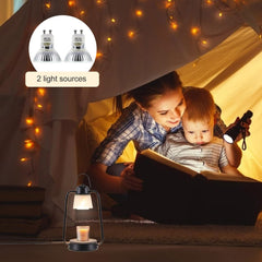 Candle Warmer Lamp with Brightness and Timer Retro Design for Jar Candles for Living Room Bedroom and Office Decor Compatible with Us Plug