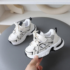 IWIHMIV Kids Tennis Shoes Girls Sneakers Running Shoes Athletic Sports Shoes Lightweight Breathable Casual Walking Sneakers