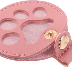 YARNOW 5pcs Pet Hair Keepsake Keychain PU Paw Shaped Storage Pendant with Key Ring Memorial Puppy Hair Collector Keychain for Pet Owners