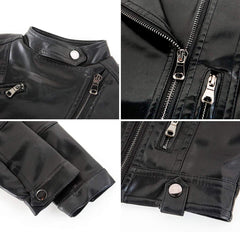 sfdgfhyf Autumn Girl Winter Jacket Clothes Boy Kids Baby Outerwear Cool Leather Coat Girls Coat&jacket Children Jacket