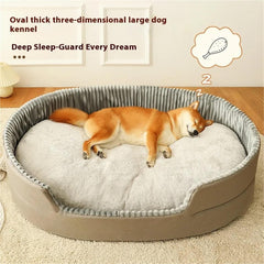 Fluffy Dog Bed - Large Cozy Pet Bed for Dogs and Cats | Custom Kennel Mat & Sofa Basket for Small Pets | Winter Blanket Included(Coffee,40x30cm)