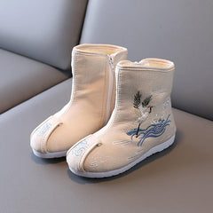 Toddler Pattern Cloth Shoes Children Embroidered Shoes Boys Shoes Boots Chinese New Year Shoes Cotton Boots for Boys