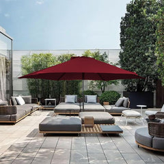 Patio Umbrella Canopy Cloth Replacement, Outdoor Market Table Yard Umbrella Top Covers with 6 Ribs, Garden Canopy Cover UV Sun Protection(Dark Topaz,2.5m/8ft)