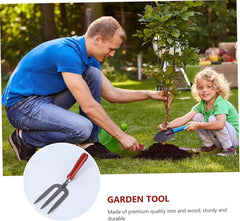 HANABASS Gardening Tool Fork Durable Prong Hand Rake for Planting Weeding Aerating Flower Vegetable Pots for Bonsai and Tight Spaces
