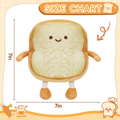 Toast Bread Plush Pillow Toy Bread Doll Funny Cute Food Plushies Stuffed Animal Soft Birthday Party Xmas Gifts 12in