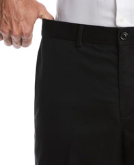 Savane Men's Geo Khaki Chino Pants with Flat Front and Expandable Waistband (Available in Big & Tall)