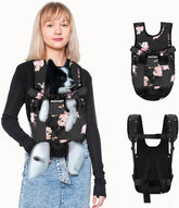 Petmolico Pet Dog Carrier Backpack, Adjustable Dog Legs-Out Front Backpack, Hands-Free Cat Pup Front Carrier Travel Bag, Easy-fit for Traveling Hiking for Small Medium Dogs, XL, Black