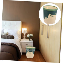 Practical Plastic Waste Bin Cute Trash Can for Home Office Kitchen Bathroom Compact Material Yellow Small Bin