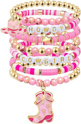 Boho Western Stackable Beaded Stretch Bracelets for Women Summer Beach Jewelry