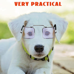 5 Pieces Dog Sunglasses Funny Pet Sunglasses Small Dog Sunglasses Classic Retro Circular Pomeranian Sunglasses Eyewear Photos Props Accessories Cosplay Glasses