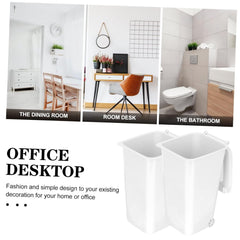 4Pcs Desktop Trash Can with Lid Multi Function Plastic Waste Basket for Kitchen Bathroom and Bedroom Garbage Bin for Home and Office Organization