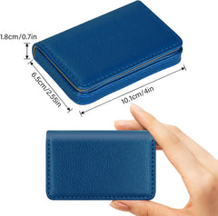 RFID Blocking Wallet - Minimalist Leather Business Credit Card Holder, PU Leather Wallet with Magnetic, Name ID Credit Card Case, Portable Carrier Purse for Business Social -Yellow(LZW)