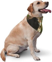 Donkey on Green Meadow Dog Bandana Pet Scarf Accessories for Small Medium Dogs Cats Photo Prop, Triangle Pet Bandanas Adjustable Puppy Bib Washable Dog Kerchief Puppy Neckerchief