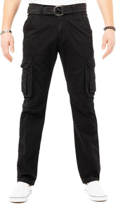 X RAY Mens Cargo Pants, Soft Cotton W/Deep Pockets & Belt Cargo Pants for Men Work and Travel