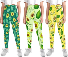 Forchrinse Zebra Girls Leggings Multipack Soft Pants for Kids Soft Yoga Running Workout Leggings in 4-13years