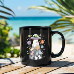 Alien Abduction Cats UFO Flying Saucer Space Women Girls Kid Coffee Mug, Gift For Men, Women, Coffee Cups 11oz - 15oz