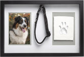 Pearhead Pet Collar Keepsake Frame - Dual Display Memorial Keepsake for Cat & Dog Collars, Wall Mount or Tabletop, Ideal Gift and Home Decor for Pet Owners, 3" x 4.5" Photo Insert, Espresso