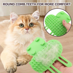 4 PCS Cat Self Groomer, Silicone Cat Brush Combs, Soft Cat Face Scratcher Rubber Cat Massager for Indoor Cats, Cat Corner Scratcher, Cat Scratching Board Pet Supplies, Green and Yellow