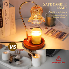 Candle Warmer Lamp with Timer & Dimmer, Fits All Jar Candles - 2 Bulb Home Decor Gift