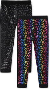 The Children's Place Girls' Fleece Lined Leggings 2 pack