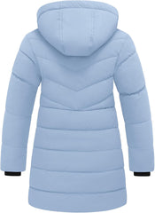 Wantdo Girl's Puffer jacket Warm Insulated Winter Coat Lightweight Water-Resistant Padded Parka with Hood