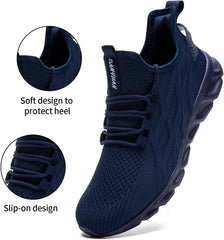 Womens Slip On Sneakers Tennis Shoes Running Sport Workout Walking Fashion Casual