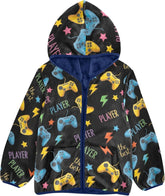CHIFIGNO Colorful Game Controllers Kids Warm up Jacket Fleece Jacket for Fall Winter 3T