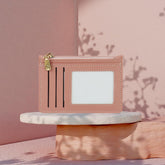 Slim Wallet Zipper Pocket Wallet with 3 Card Slots & 1 ID Window Card Wallets for Women Men, Portable Front Pocket Wallet (Black)