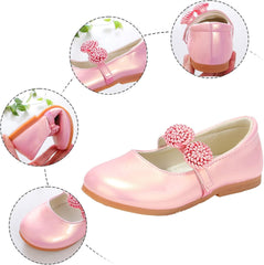 Girls Dress Shoes, Mary Jane Shoes for Girls, Wedding Party Flower Girl School Shoes Ballet Flats Flower Girl Shoes