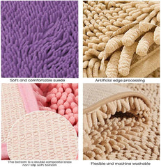 Bathroom Rugs 27x18 Inch Washable Non-Slip Microfiber Thick Extra Soft Absorbent Shaggy Bath Mat Machine Wash Dry Quick Dry Plush Bath Rugs for Kitchen Shower Tub Bathroom Floor