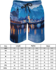 Lucerne Men's Swim Trunks Quick Dry Hawaii Board Shorts Mesh Lining Beach Swimwear with Pockets