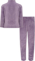 YEAHDOR Kids Boys Girls Fleece Pajamas Set Winter Warm Sleepwear Full Zip Tops and Pants Homewear Set